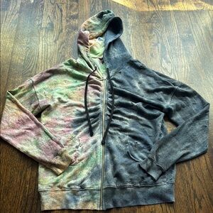 Michael Lauren Pastel Tie-Dye zip up Hoodie in size XS